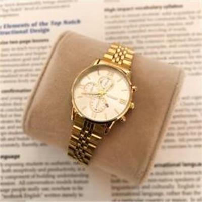 ساعت سیتیزن بند استیل طلایی صفحه سفید زنانه - کد 323