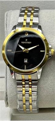 ساعت زنانه بنداستیل دو رنگ صفحه مشکی مارک رومانسون - کد 338