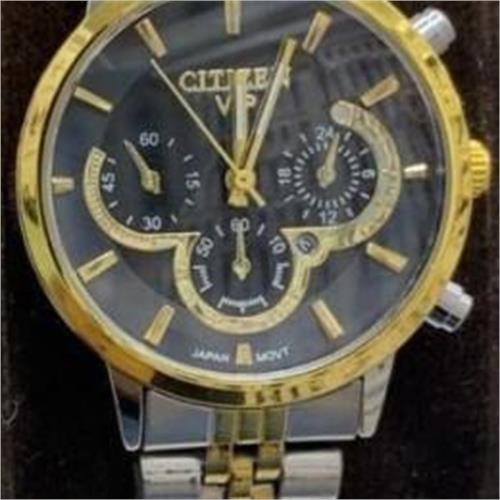 ساعت سیتیزن بند استیل 2 رنگ طلایی صفحه مشکی زنانه - کد 251