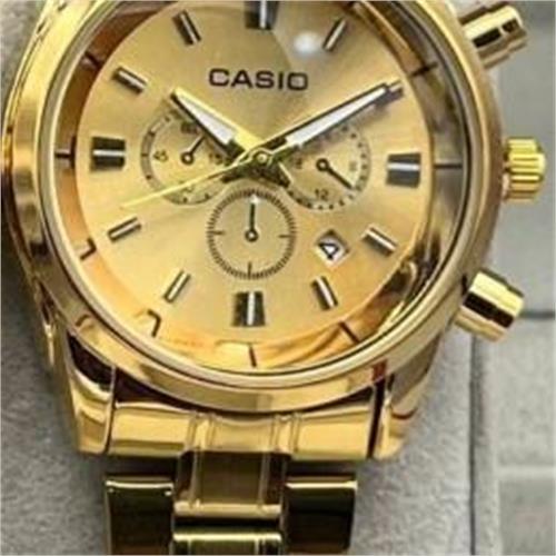 ساعت کاسیو بند استیل طلایی صفحه طلایی زنانه - کد 196