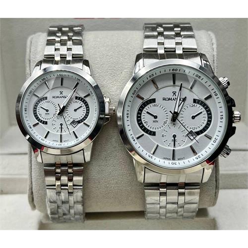 ساعت ست رومانسون مدل کوکو جدید بند نقره ای صفحه سفید - کد360