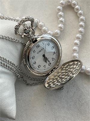 ساعت جیبی نقره ای - کد 766