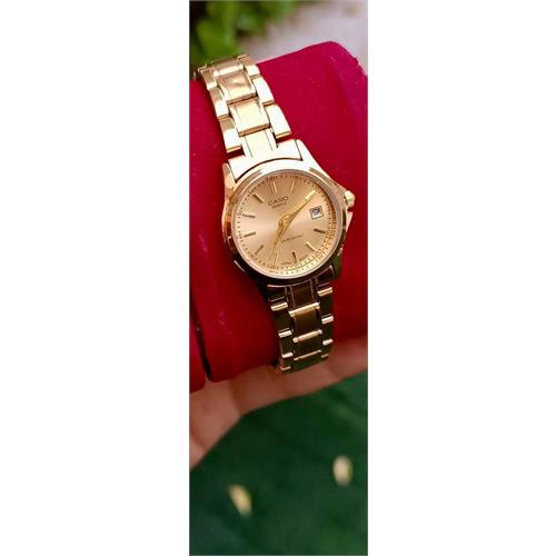 ساعت کاسیو بند استیل طلایی صفحه طلایی زنانه - کد 169