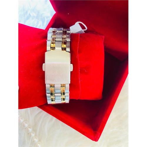 ساعت ORIENT بنداستیل مردانه دورنگ صفحه مشکی 828