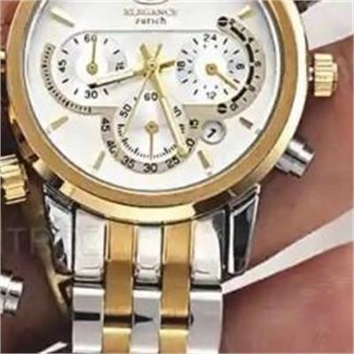 ساعت الگانس بند استیل طلایی صفحه سفید زنانه - کد 239