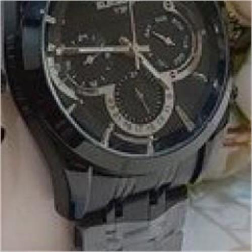 ساعت الگانس بند استیل مشکی صفحه مشکی مردانه - کد 247