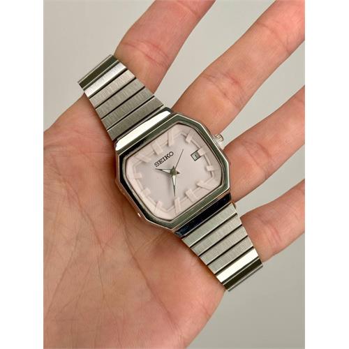 ساعت سیکو مردانه بند نقره ای صفحه صورتی - کد372