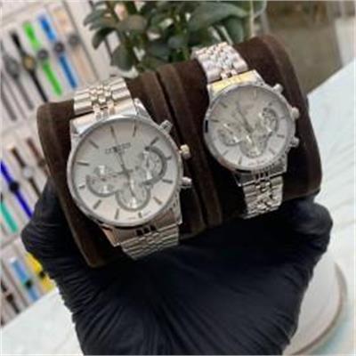 ست ساعت سیتیزن بند استیل نقره ای صفحه سفید - کد 270