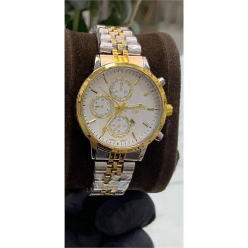 ساعت سیتیزن زنانه بند دورنگ طلایی صفحه سفید - کد281