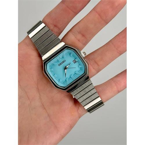 ساعت سیکو مردانه بندنقره ای صفحه آبی - کد371