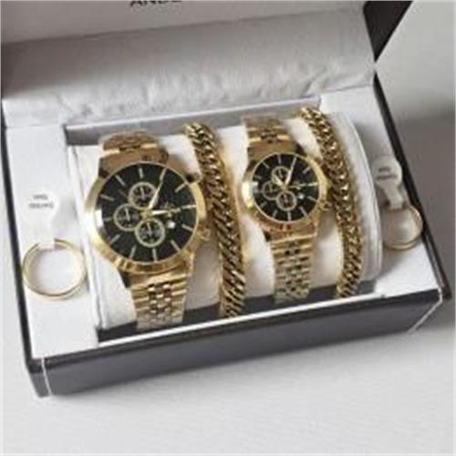 ساعت الگانس بند استیل 2 رنگ طلایی صفحه سفید زنانه - کد 234