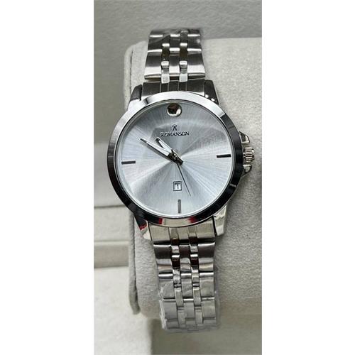 ساعت زنانه رومانسون بندنقره ای صفحه سفید - کد347