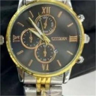 ساعت سیتیزن بند استیل 2 رنگ طلایی صفحه مشکی زنانه - کد 305