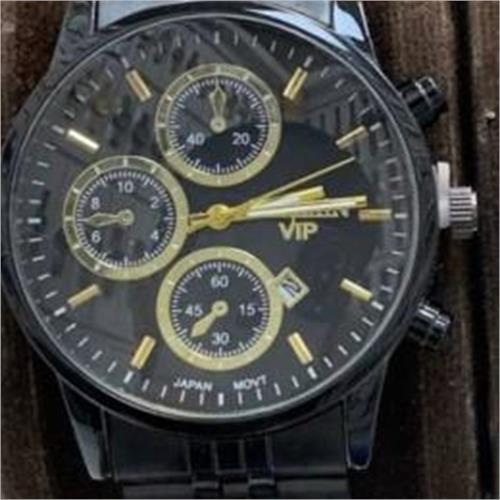 ساعت سیتیزن بندمشکی صفحه مشکی مردانه - کد 301