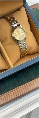 ساعت کاسیو بند استیل 2 رنگ طلایی صفحه طلایی زنانه - کد 157