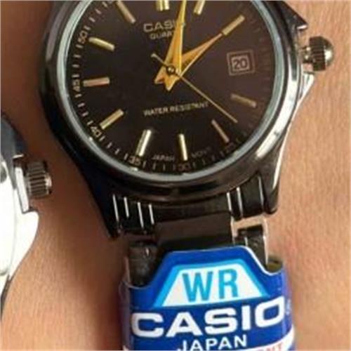 ساعت کاسیو بند استیل مشکی صفحه مشکی زنانه - کد 181