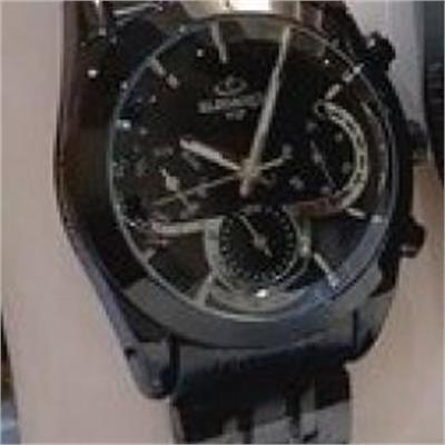 ساعت الگانس بند استیل مشکی صفحه مشکی زنانه - کد 248