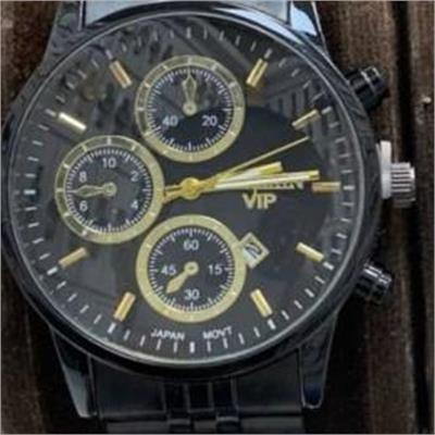 ساعت سیتیزن بند استیل مشکی صفحه مشکی مردانه - کد 301