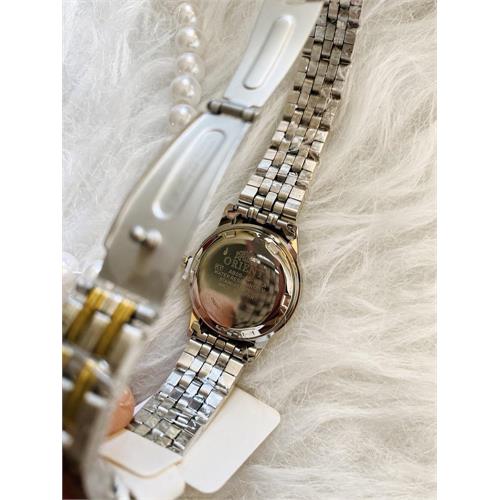 ساعت ORIENT بنداستیل مردانه دورنگ صفحه مشکی 828