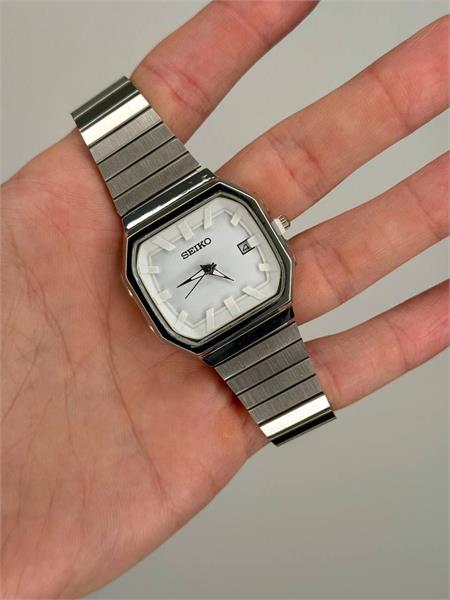 ساعت سیکو مردانه بند نقره ای صفحه سفید - کد 367