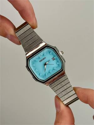 ساعت سیکو مردانه بند استیل نقره ای صفحه آبی - کد 371