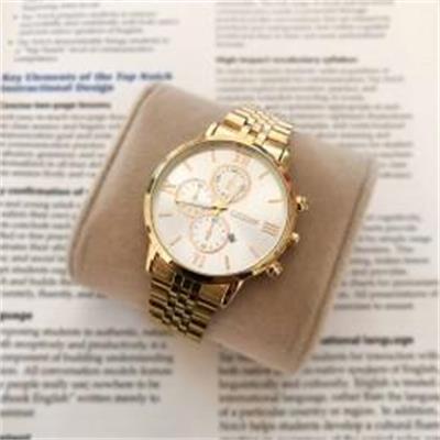 ساعت سیتیزن بند استیل طلایی صفحه سفید مردانه - کد 322