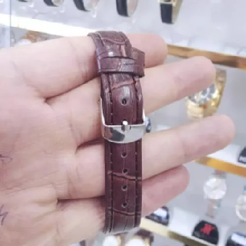 ساعت رومانسون مردانه بندچرمی قهوه ای طرح 3 موتوره