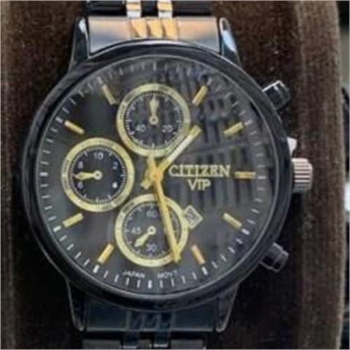 ساعت سیتیزن بندمشکی صفحه مشکی زنانه - کد 302