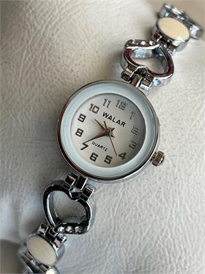 ساعت والار بنداستیل زنانه صدفی نقره ای - کد 676