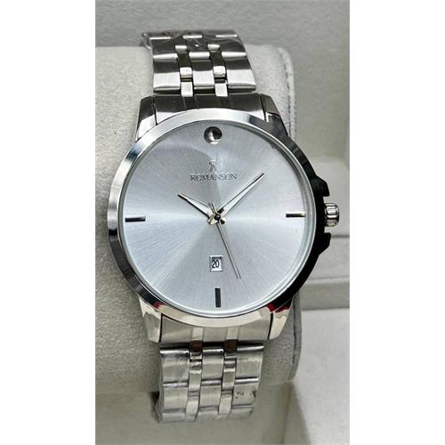 ساعت مردانه رومانسون بندنقره ای صفحه سفید - کد346