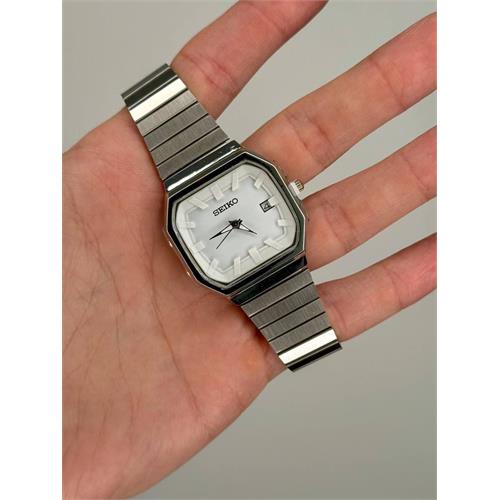 ساعت سیکو مردانه بند نقره ای صفحه سفید - کد 367